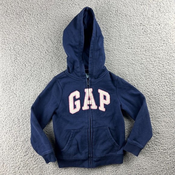 Gap Other - Baby Gap Girls Big Logo Hoodie Navy Blue and Pink Size 5 Years